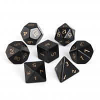 Obsidian Dice, black, 15-20mm, Sold By PC