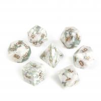 Lucky Stone Dice, mixed colors, 15-20mm, Sold By PC