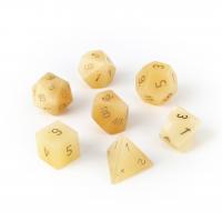 Pale Brown Jade Dice yellow 15-20mm Sold By PC