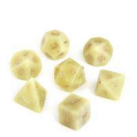 Zitronen Jade Würfelspiel, gelb, 15-20mm, verkauft von PC