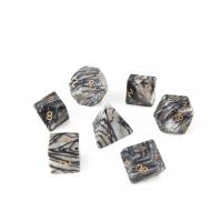 Black Silk Stone Dice, blandede farver, 15-20mm, Solgt af PC