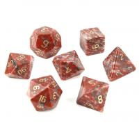 Natural Stone Dice red 15-20mm Sold By PC
