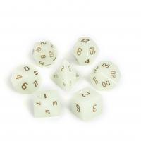 Night-Light Stone Dice, luminated, green, 15-20mm, Sold By PC