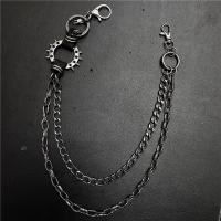 Iron Waist Chain, with Tibetan Style, Unisex, plumbum black, 35cm,45cm, Sold By PC