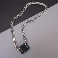Stainless Steel Jewelry Necklace, 304 Stainless Steel, with Tibetan Style, Unisex, silver color, Length:50 cm, Sold By PC