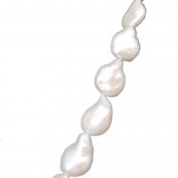 Barocco coltivate in acqua dolce Perla, perla d'acquadolce coltivata naturalmente, Naturale & DIY, bianco, 13-15, Venduto per 35-40 cm filo