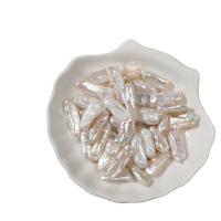 Perles de nacre de culture d'eau douce Biwa, perle d'eau douce cultivée, Naturel & DIY & aucun trou, blanc, 15-20*8-10mm, Vendu par PC