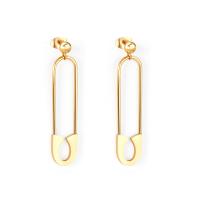 Stainless Steel Drop Earring 304 Stainless Steel Vacuum Ion Plating fashion jewelry  & for woman Sold By PC