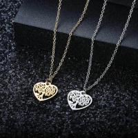 Stainless Steel Jewelry Necklace 201 Stainless Steel Heart Vacuum Ion Plating With Pendant & fashion jewelry & polished & DIY & Unisex Length 40 cm Sold By Bag