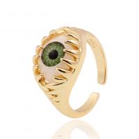 Brass Finger Ring, with Plastic, gold color plated, Adjustable & for woman, more colors for choice, 13x21mm, Sold By PC