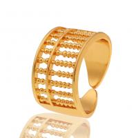Brass Cuff Finger Ring Abacus gold color plated Adjustable & for woman & hollow Sold By PC