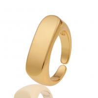 cobre Cuff Ring Finger, cromado de cor dourada, Ajustável & para mulher, 8x21mm, vendido por PC