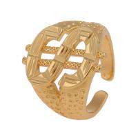 cobre Cuff Ring Finger, cromado de cor dourada, Ajustável & Vario tipos a sua escolha & micro pavimento em zircônia cúbica & para mulher, 20mm, vendido por PC