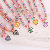 Polymer Clay Necklace with 1.97inch extender chain fashion jewelry & for woman & enamel 20mm Length Approx 15.75 Inch Sold By PC