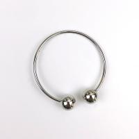 Brass Cuff Bangle, fashion jewelry & for woman, platinum color, nickel, lead & cadmium free, 2.24mm, Inner Diameter:Approx 57.13mm, Sold By PC