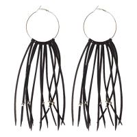 Fashion Fringe Earrings Brass with Microfiber fashion jewelry & for woman nickel lead & cadmium free 170mm Sold By Bag