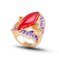 Zinc Alloy Finger Ring with Resin epoxy gel fashion jewelry & for woman nickel lead & cadmium free Sold By PC
