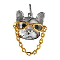 Brass Jewelry Pendants, Dog, plated, fashion jewelry & for woman, nickel, lead & cadmium free, 18x13mm, Sold By PC