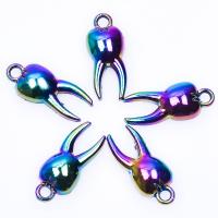 Zinc Alloy Pendants Tooth plated multi-colored Sold By PC