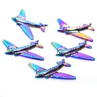 Zinc Alloy Pendants Airplane plated multi-colored Sold By PC