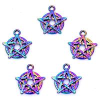 Tibetan Style Pendants, Star, plated, Christmas jewelry, multi-colored, 19x18mm, Sold By PC