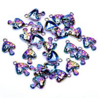 Zinek Přívěsky, houba, á, módní šperky, multi-barevný, 17x25mm, 50PC/Bag, Prodáno By Bag