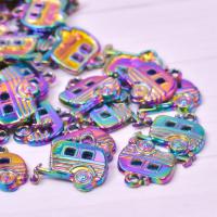Zinc Alloy Pendants plated fashion jewelry & DIY multi-colored Sold By Strand