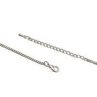 Mesing Ogrlica lanac, s Cink Alloy, s 1.97Inch Produžetak lanac, platine boja pozlaćen, bez spolne razlike, platine u boji, nikal, olovo i kadmij besplatno, 2.20mm, Dužina Približno 70 cm, Prodano By PC