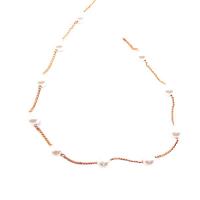 Messing Ball Chain, med plast spole & Plastic Pearl, KC guldfarve belagt, du kan DIY & forskellig størrelse for valg, hvid, nikkel, bly & cadmium fri, Ca. 20m/Spool, Solgt af Spool