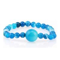 Gemstone Bracelets Natural Stone Round elastic & Unisex 6mm 14mm Length Approx 19-28 cm Sold By PC
