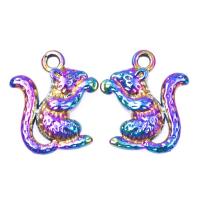 Zinc Alloy Animal Pendants Squirrel colorful plated Unisex multi-colored nickel lead & cadmium free Sold By PC