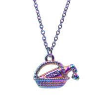 Zinc Alloy Jewelry Necklace Winebottle colorful plated for woman multi-colored nickel lead & cadmium free Length Approx 50 cm Sold By PC