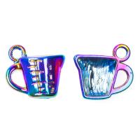 Zinc Alloy Pendler, Cup, farverig forgyldt, Unisex, flerfarvede, nikkel, bly & cadmium fri, 13x13x4mm, Solgt af PC