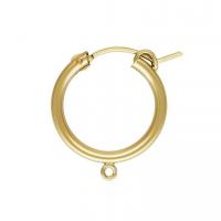 Gold Filled Hoop Earring Components Round 14K gold-filled DIY golden nickel lead & cadmium free Sold By Pair