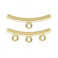 gold-gefüllt Gebogene Rohr Perlen Einstellung, 14K goldgefüllt, DIY & verschiedene Stile für Wahl, goldfarben, frei von Nickel, Blei & Kadmium, 2x20mm, verkauft von PC