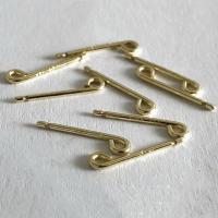 Медно-золото гвоздик для сережки, 14K позолоченный, DIY, Золотой, не содержит никель, свинец, 12.20mm, продается Пара