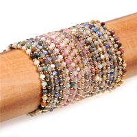 Gemstone Bracelets Brass with Gemstone with 1.97inch extender chain fashion jewelry & for woman & faceted nickel lead & cadmium free 3*4mm 3mm Length Approx 6.3-8.66 Inch Sold By PC