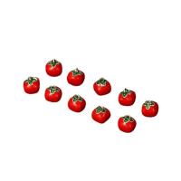 Bijoux pendentifs en laiton, Tomate, Placage, DIY & émail, rouge, protéger l'environnement, sans nickel, plomb et cadmium, 6.50mm, Trou:Environ 1mm, Vendu par PC