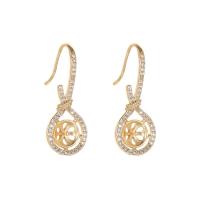 Cubic Zirconia Micro Pave Brass Earring, plated, fashion jewelry & different styles for choice & micro pave cubic zirconia, more colors for choice, nickel, lead & cadmium free, Sold By Pair