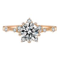 Vještački dijamant Ring Finger, Mesing, pozlaćen, za žene & s Rhinestone, više boja za izbor, nikal, olovo i kadmij besplatno, Veličina:6-8, Prodano By PC