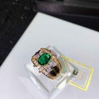 Rhinestone палец кольцо, Латунь, 18K позолоченный, разные стили для выбора & Женский & со стразами, не содержит никель, свинец, размер:6-8, продается PC