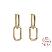Huggie Hoop Drop Earring, 925 Sterling Silver, plated, for woman, more colors for choice, 10x28.70mm, Sold By Pair