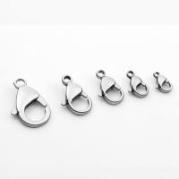 Stainless Steel Lobster Claw Clasp, 304 Stainless Steel, plated, silver color, Sold By PC