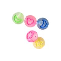 Frosted akryl perler, Runde, sprøjtestøbning, du kan DIY, blandede farver, 4x7mm, 3700pc'er/Bag, Solgt af Bag