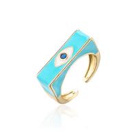 Brass Cuff Finger Ring Eye Adjustable & for woman & enamel Sold By PC