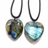 Moonstone Pendant Heart mixed colors 30mm Sold By PC