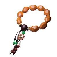 Olivary Nucleus Bracelet with Kosmochlor Jade & Padauk & Ox Bone & Coco vintage & Unisex mixed colors Length Approx 17 cm Sold By PC