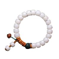 Weiße Bodhi Armband, verschiedene Stile für Wahl & für Frau, weiß, 8x10mm, Länge:ca. 18 cm, verkauft von PC