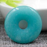 Amazonita colgante, Donut, unisexo & diverso tamaño para la opción, azul, Vendido por UD