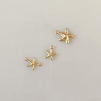 Gold Filled Pendant Starfish 14K gold-filled DIY golden nickel lead & cadmium free Sold By PC